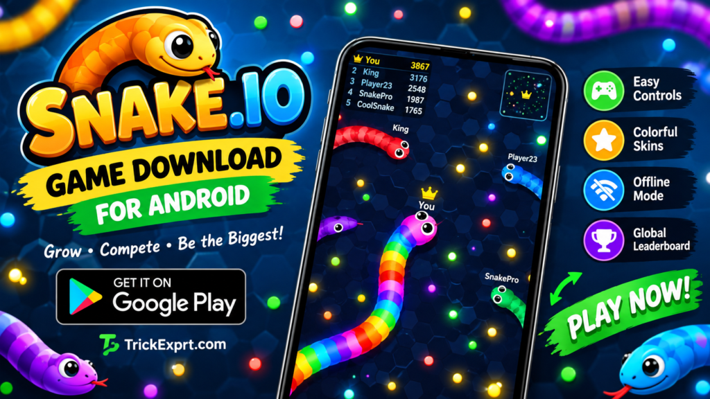 Snake.io game download for Android – TrickExprt.com