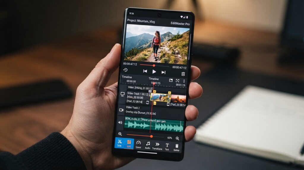 Video editing timeline on Android