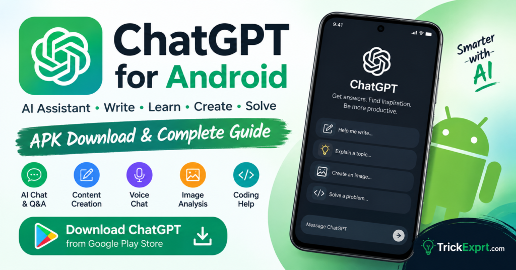 ChatGPT APK Download for Android 2026 – Official App